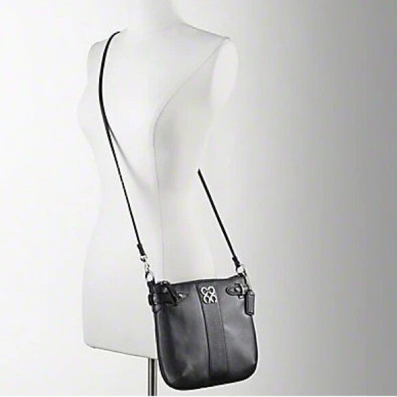 Vintage Coach Colette Snake Stripe Leather Small Crossbody - Picture 1 of 3